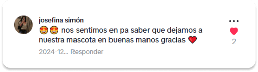 Comentario positivo 4 en TikTok sobre GatuBella