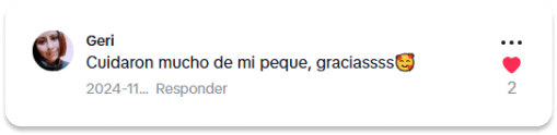 Comentario positivo 6 en TikTok sobre GatuBella